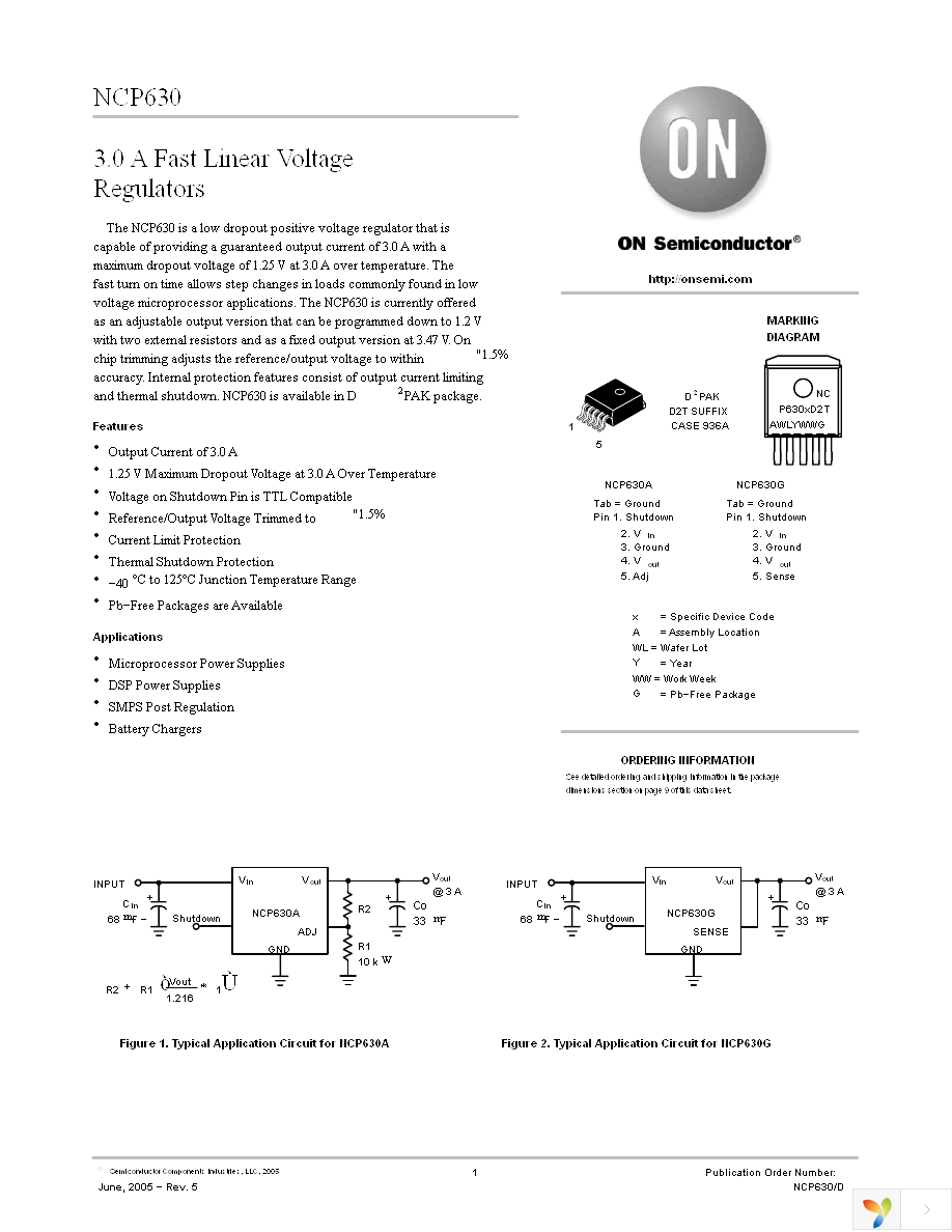 NCP630AD2TG Page 1