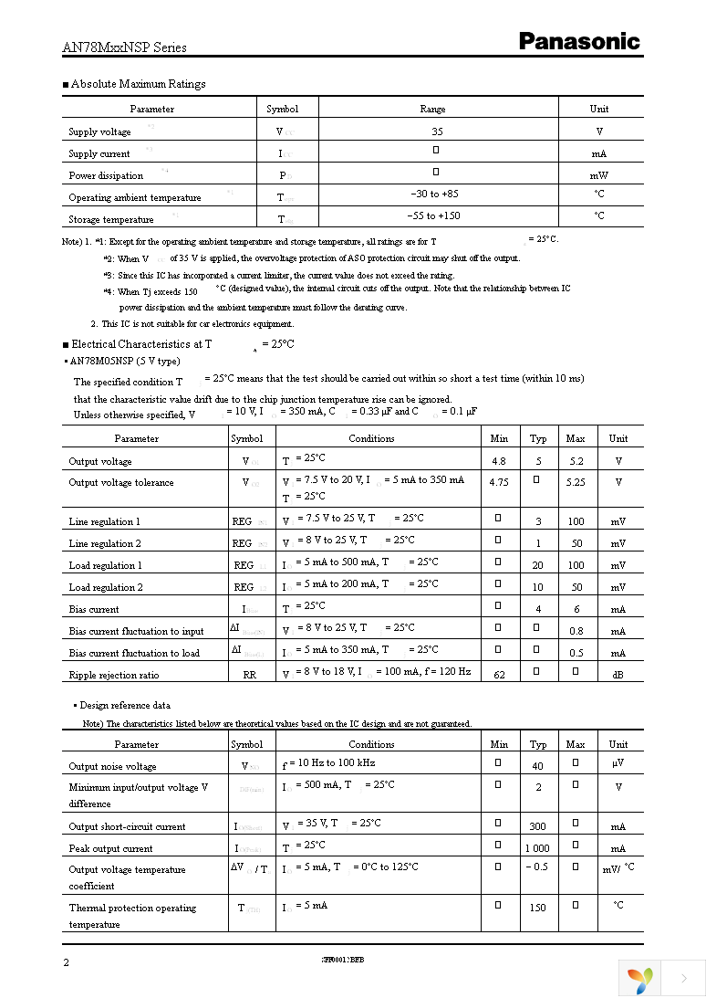 AN78M08NSPE1 Page 2