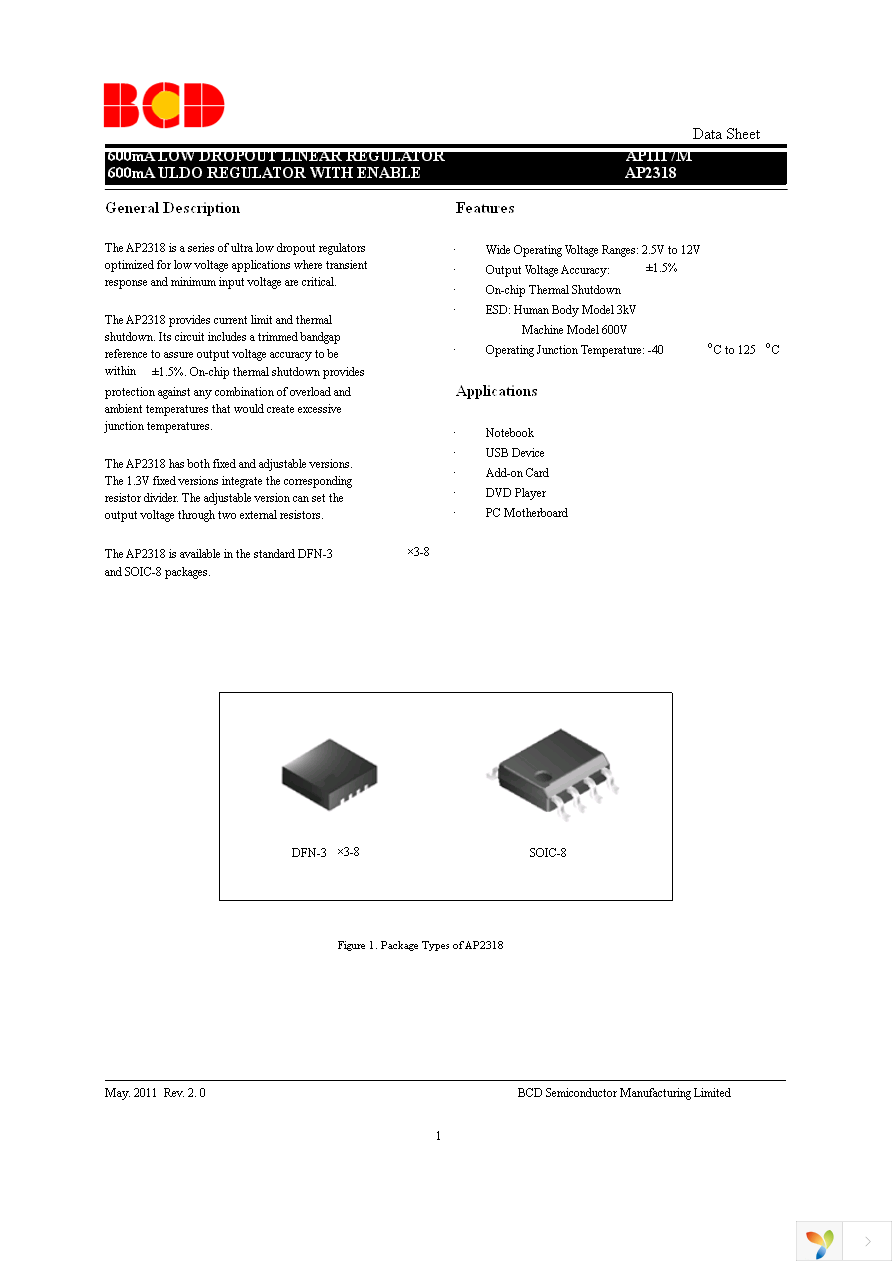 AP2318M-ADJTRG1 Page 1