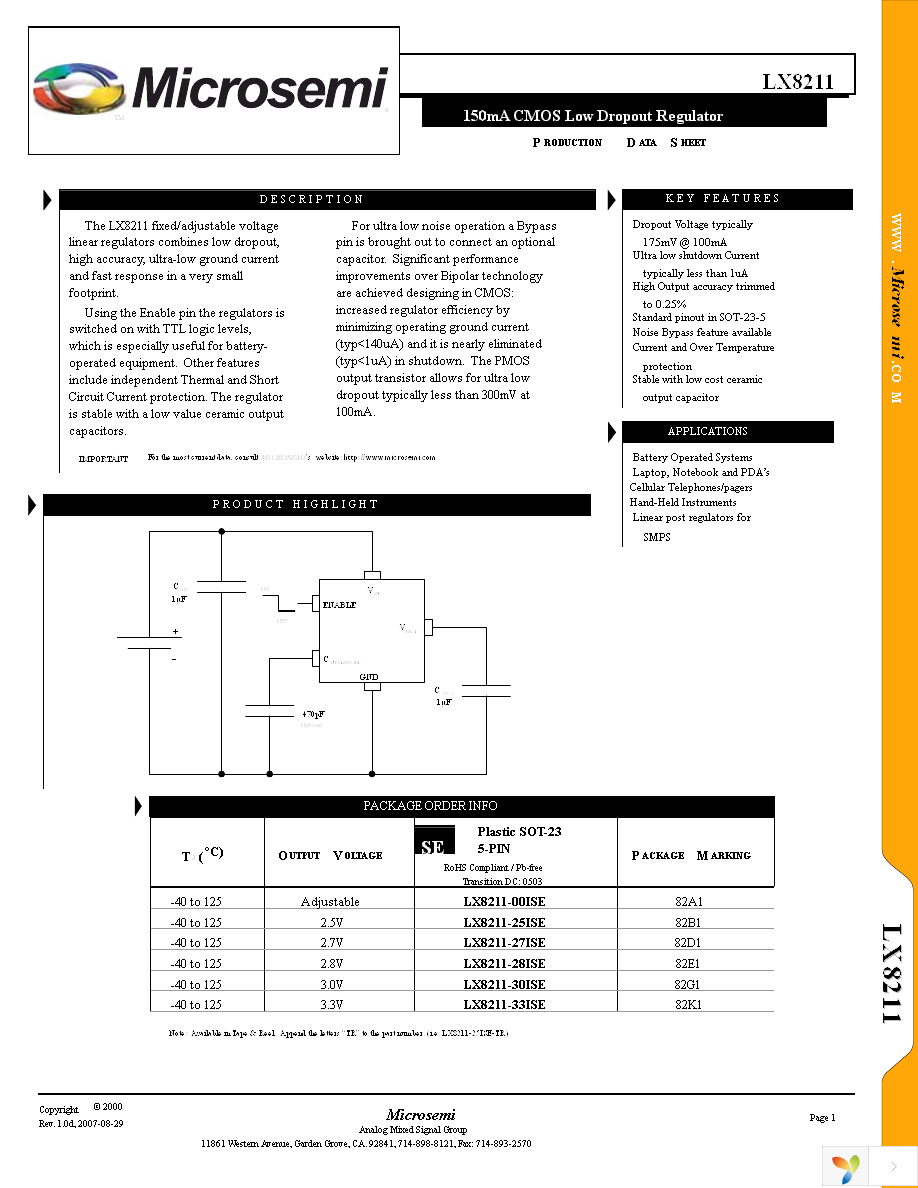 LX8211-25ISE Page 1