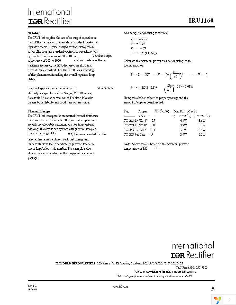 IRU1160CPTR Page 5