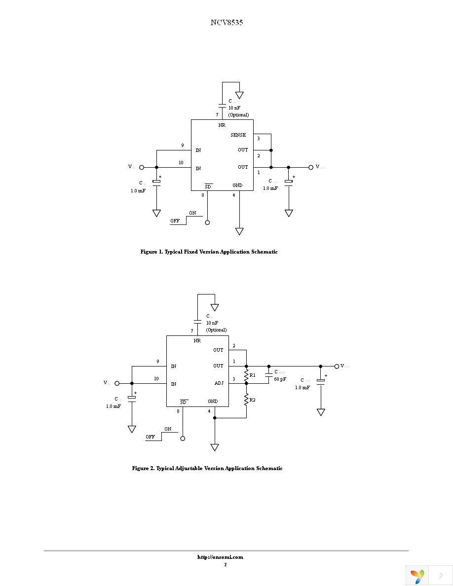 NCV8535MNADJR2G Page 2