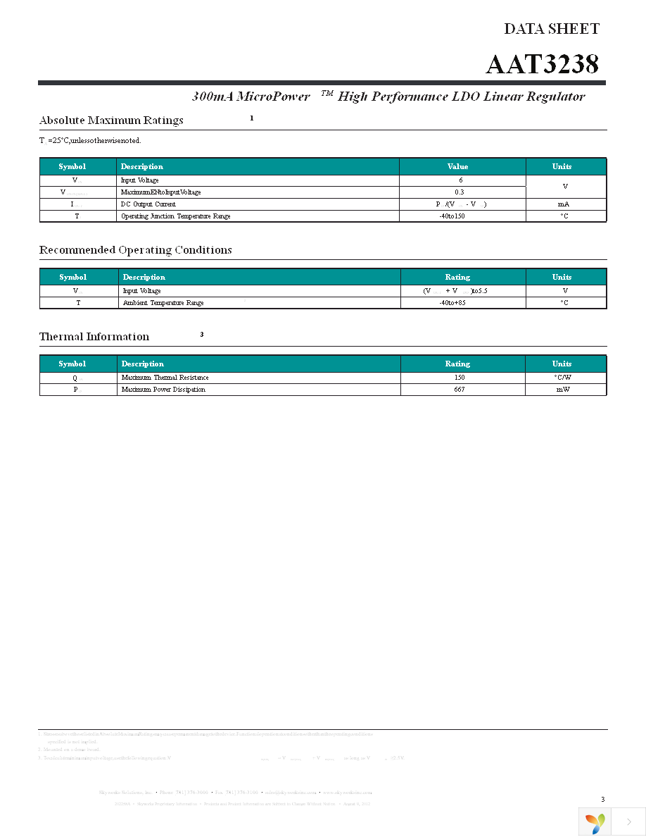 AAT3238IJS-1.2-T1 Page 3