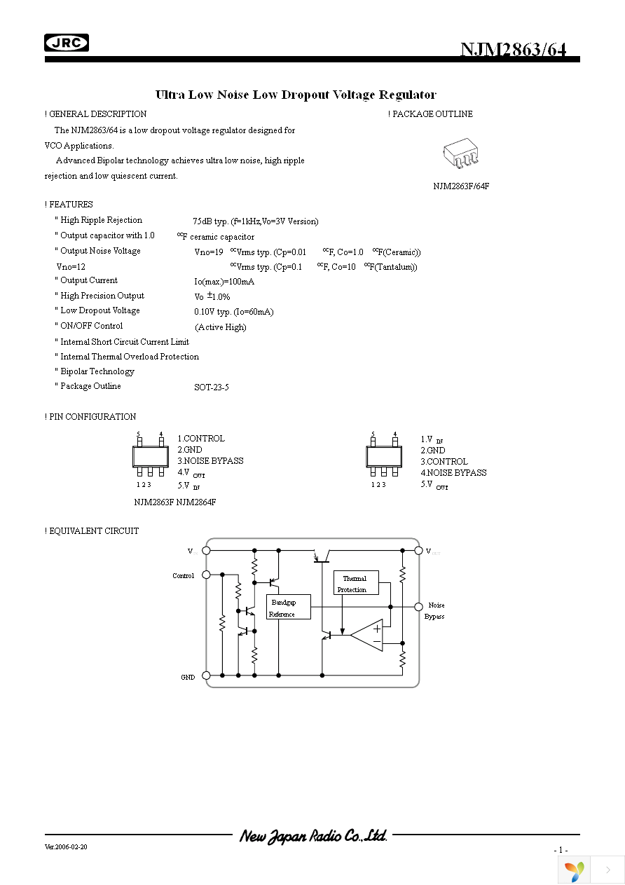 NJM2863F03-TE1 Page 1