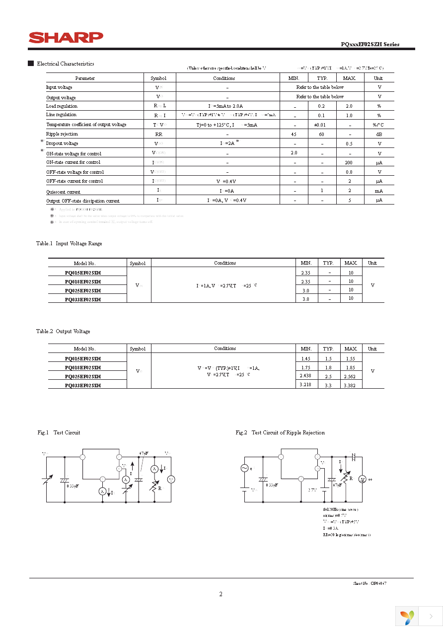 PQ025EF02SZH Page 2