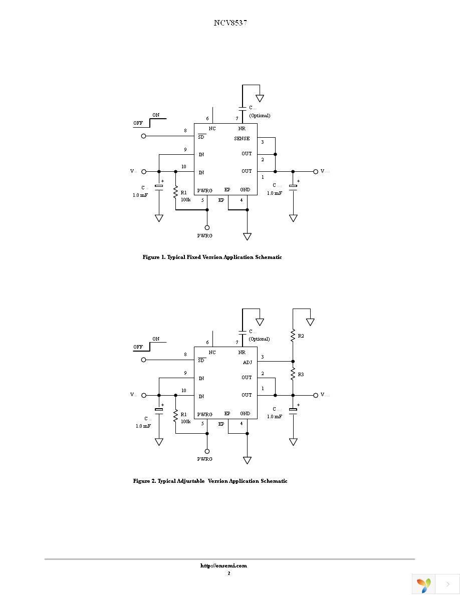 NCV8537MNADJR2G Page 2