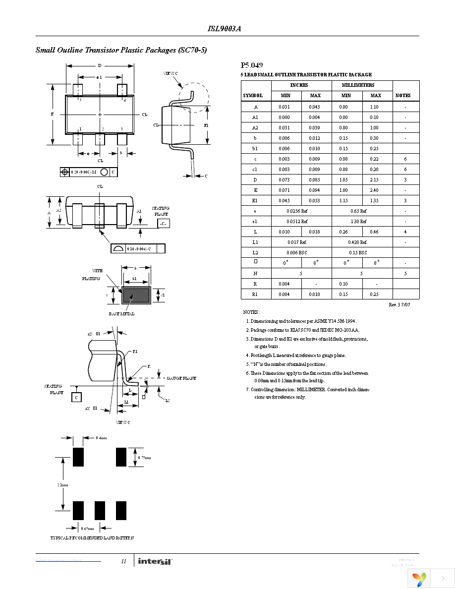 ISL9003AIEJZ-T Page 11