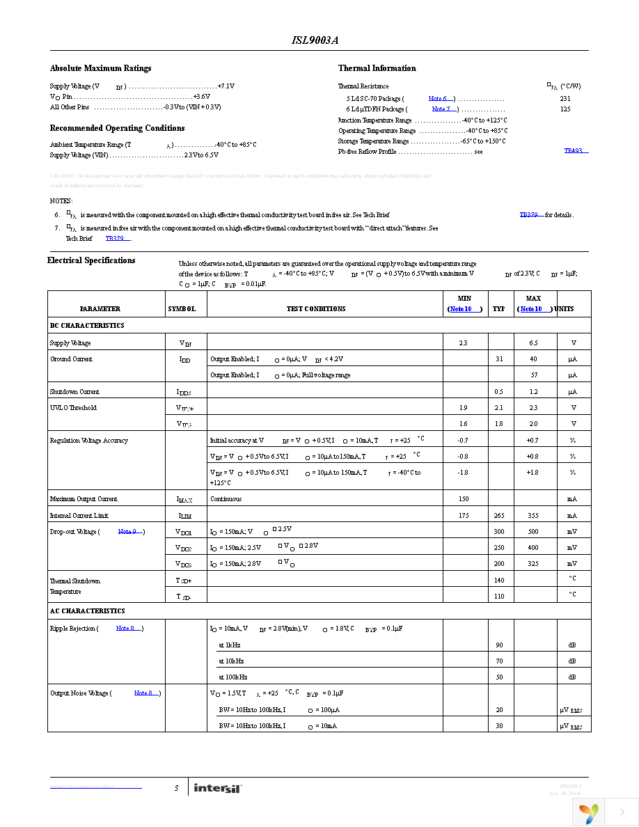 ISL9003AIEJZ-T Page 3