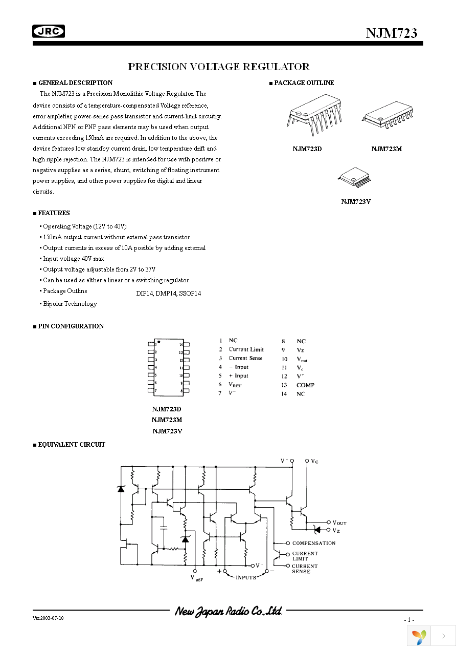 NJM723M Page 1