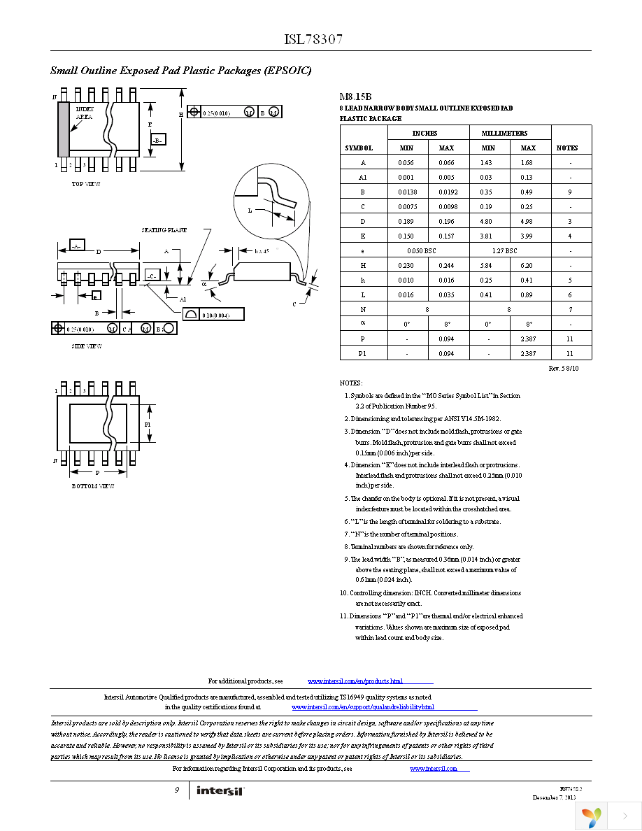 ISL78307FBEAZ Page 9