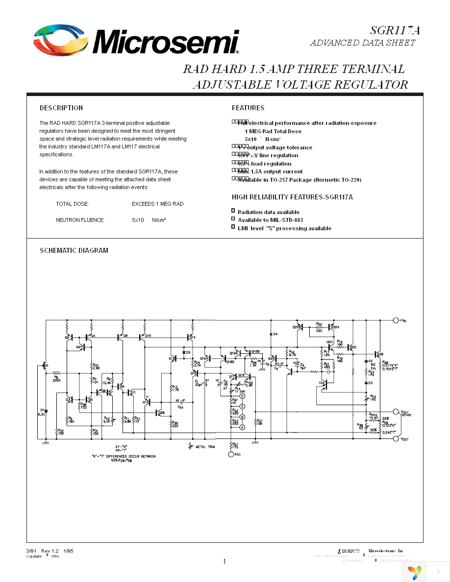 SGR117AK-883B Page 1