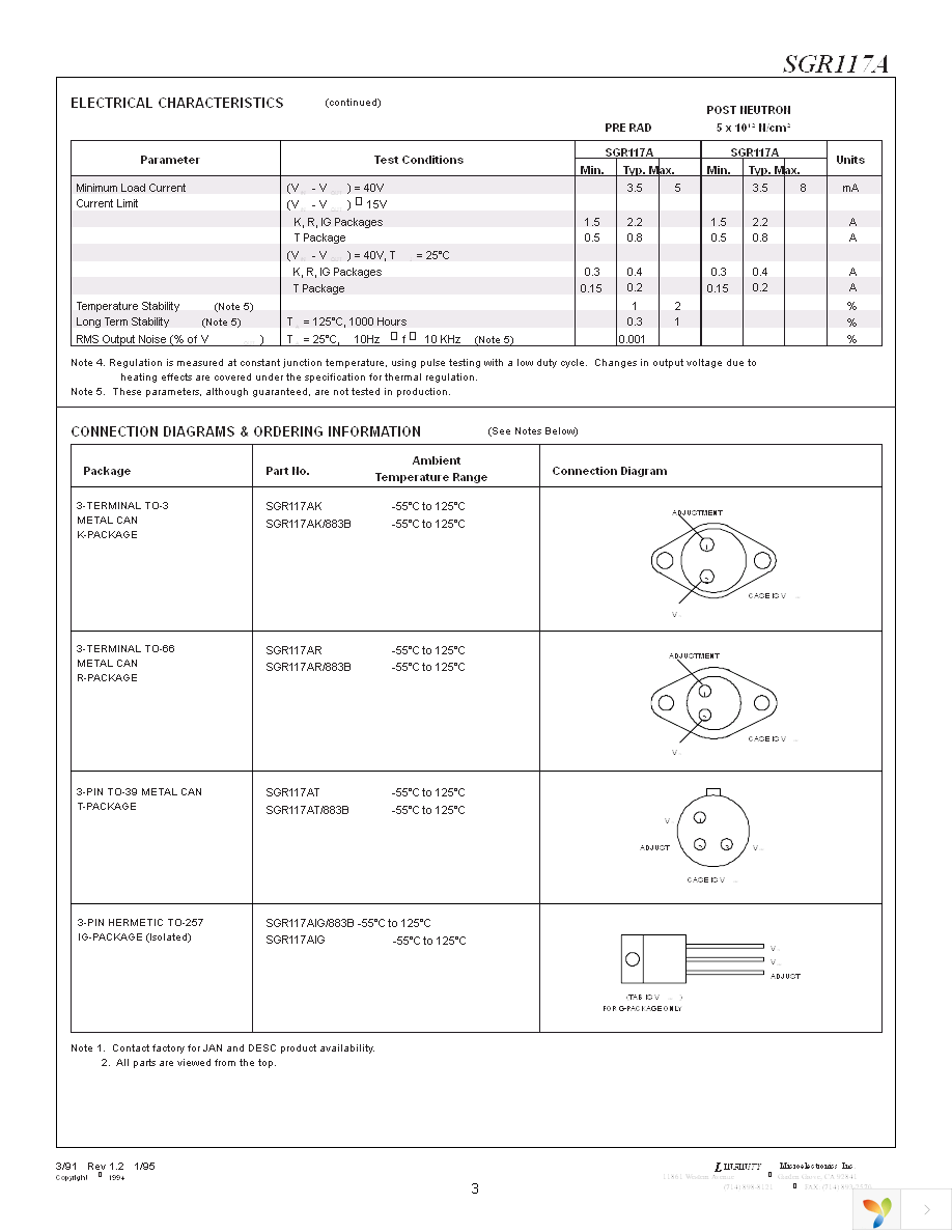 SGR117AK-883B Page 3