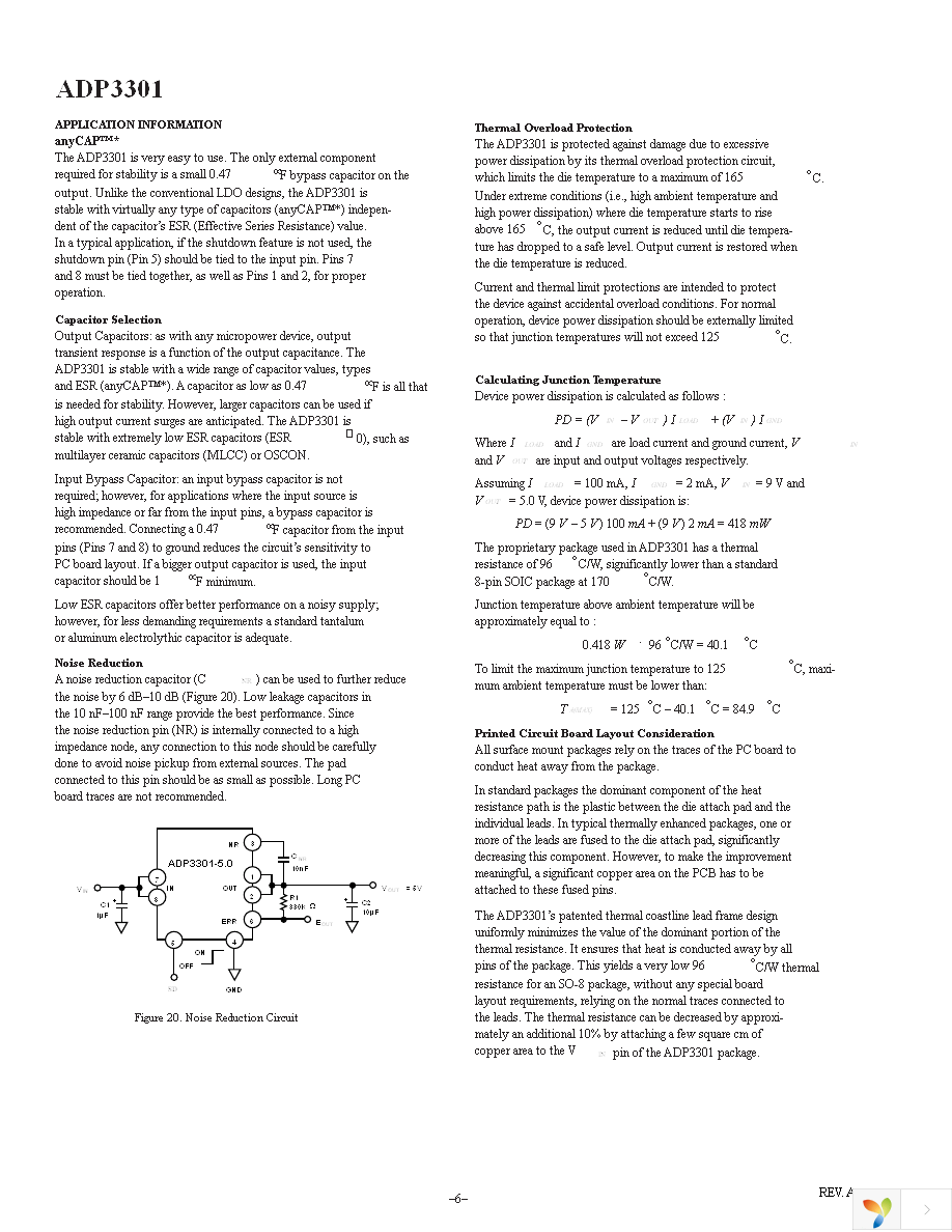 ADP3301ARZ-3.3 Page 6