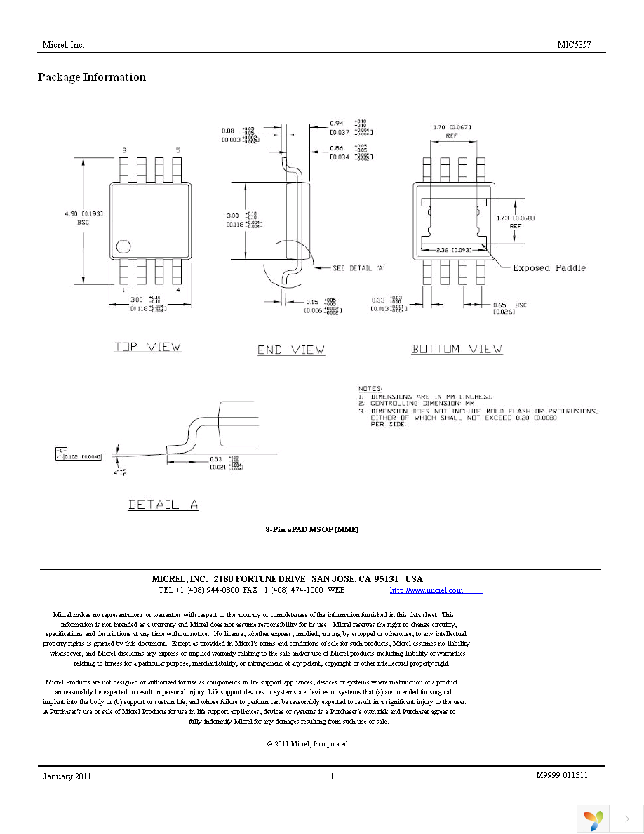 MIC5357-SGYMME Page 11