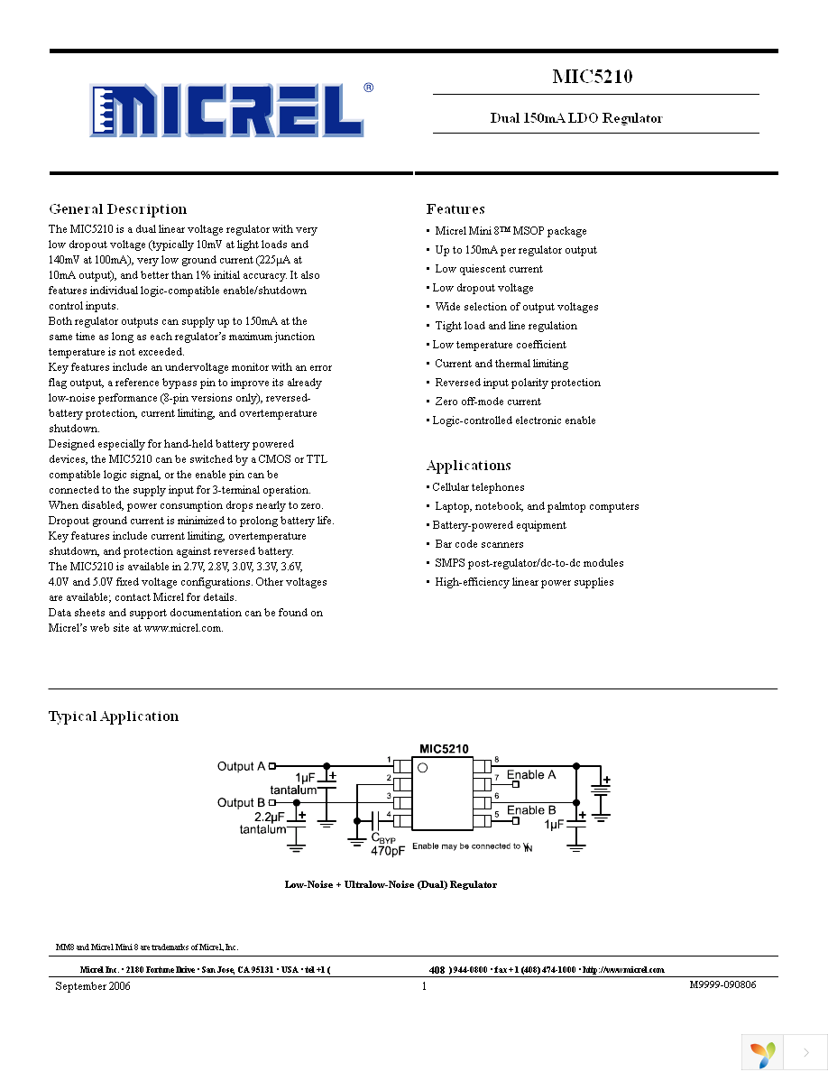 MIC5210-3.3YMM Page 1