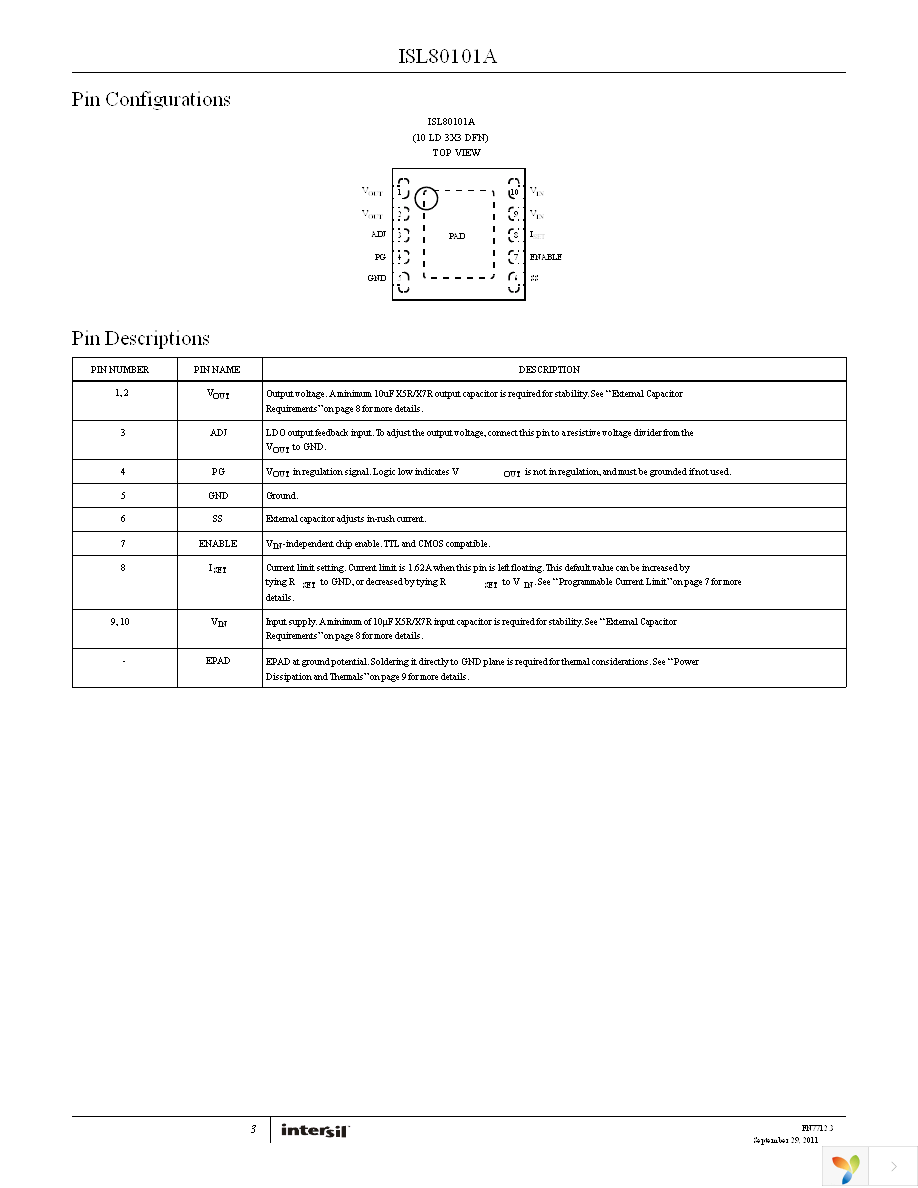 ISL80101AIRAJZ Page 3