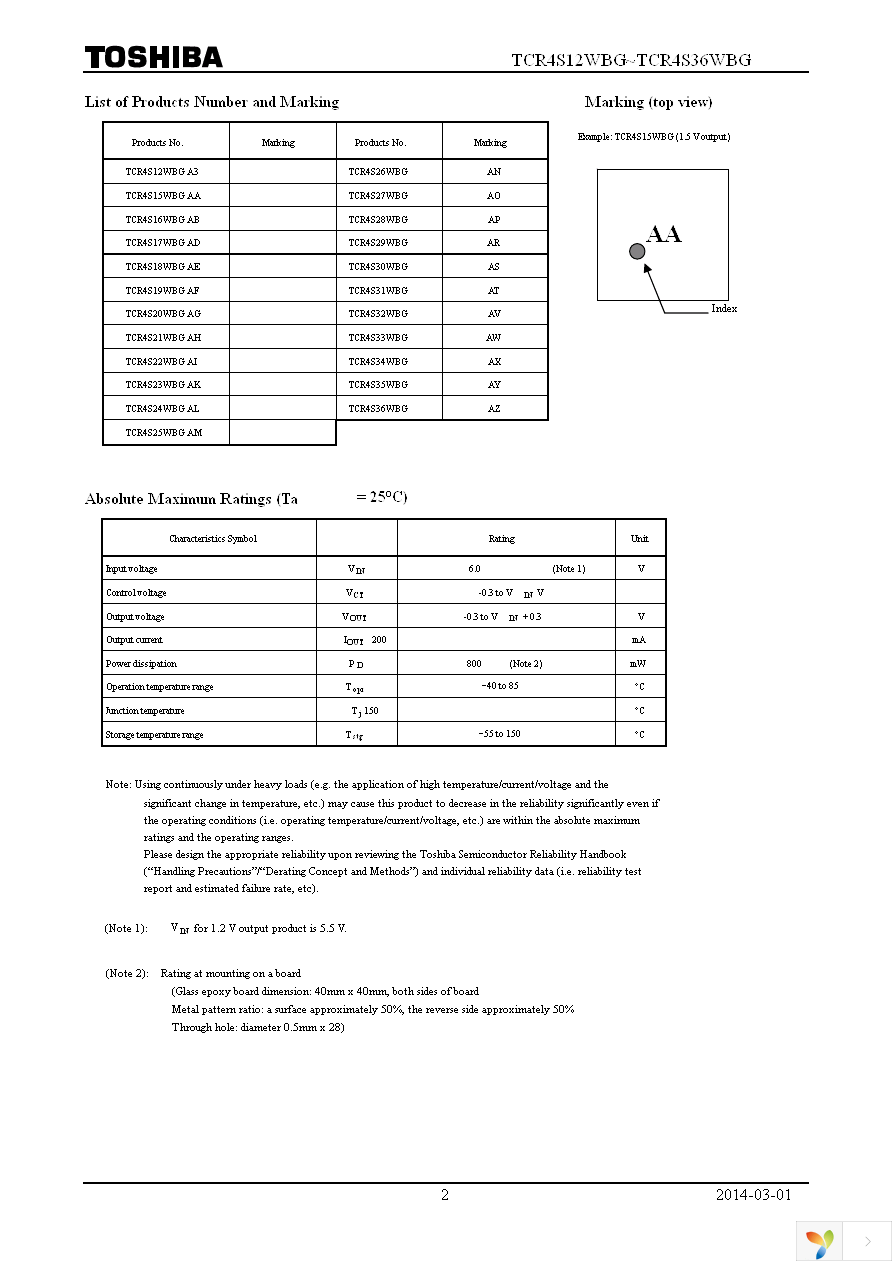 TCR4S15WBG,LF(S Page 2