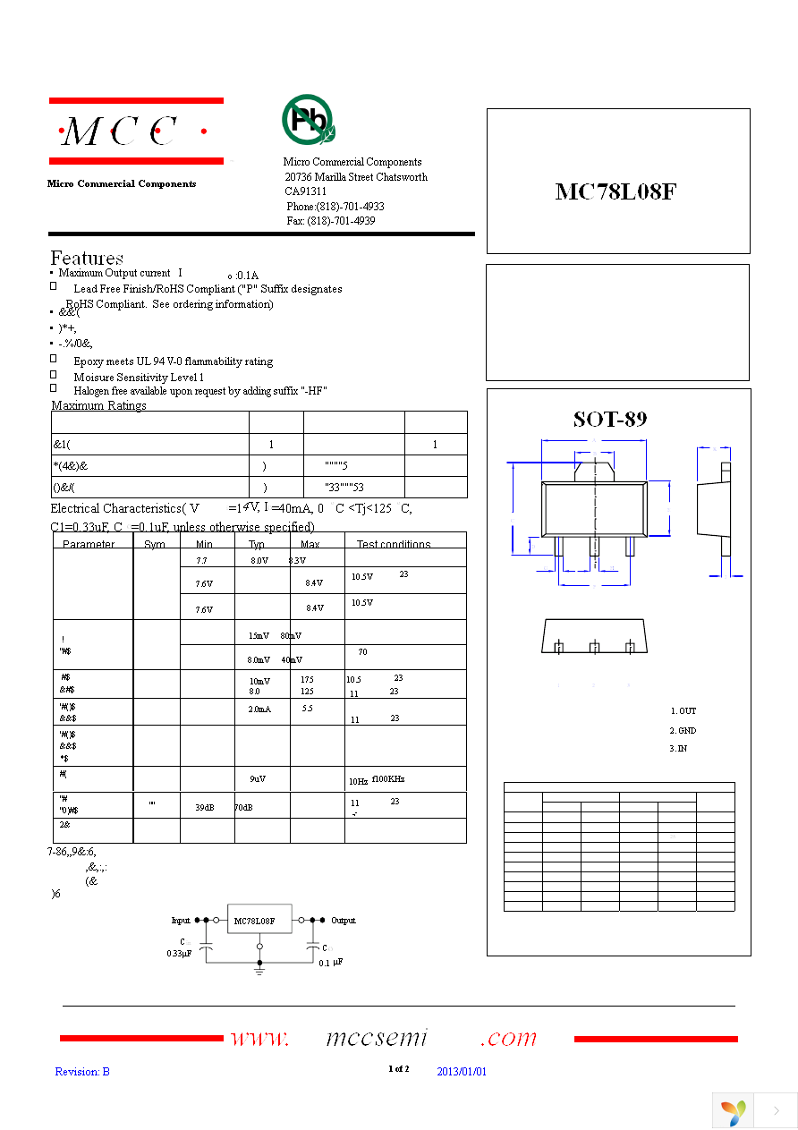 MC78L08F-TP Page 1