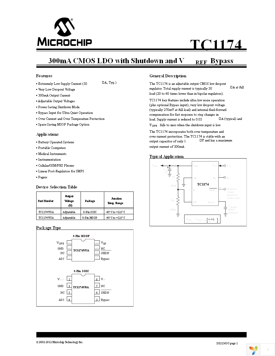 TC1174VUA Page 1