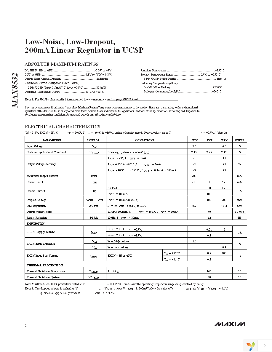 MAX8532EBTJ+T Page 2