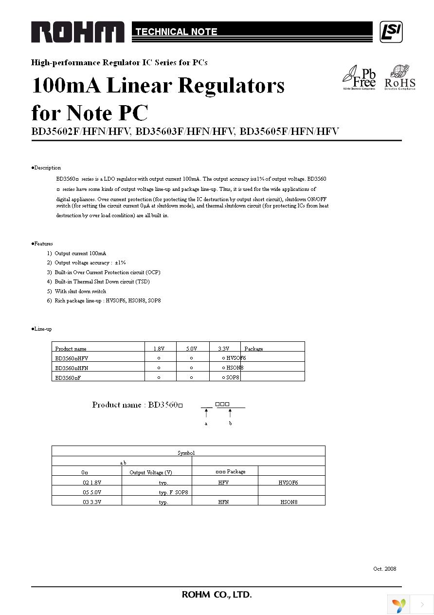 BD35605HFN-TR Page 1