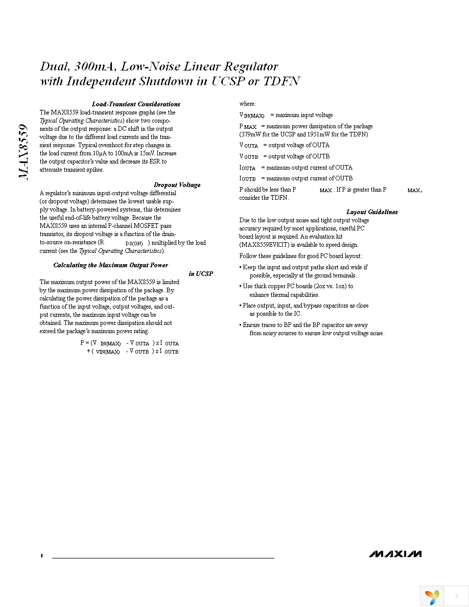 MAX8559ETAJJ+T Page 8