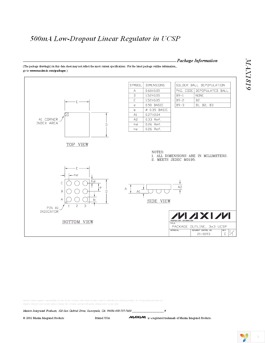 MAX1819EBL33+T Page 9