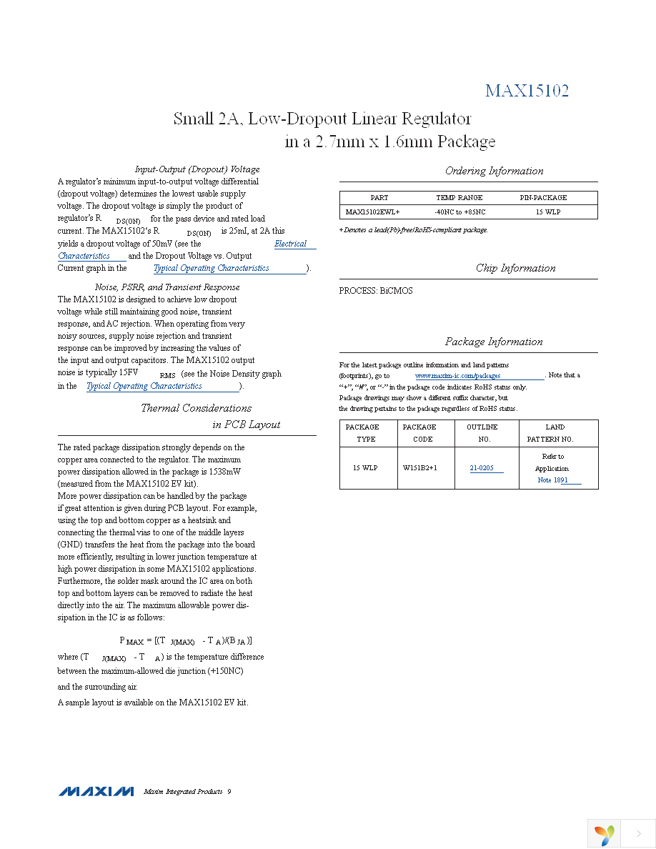 MAX15102EWL+T Page 9