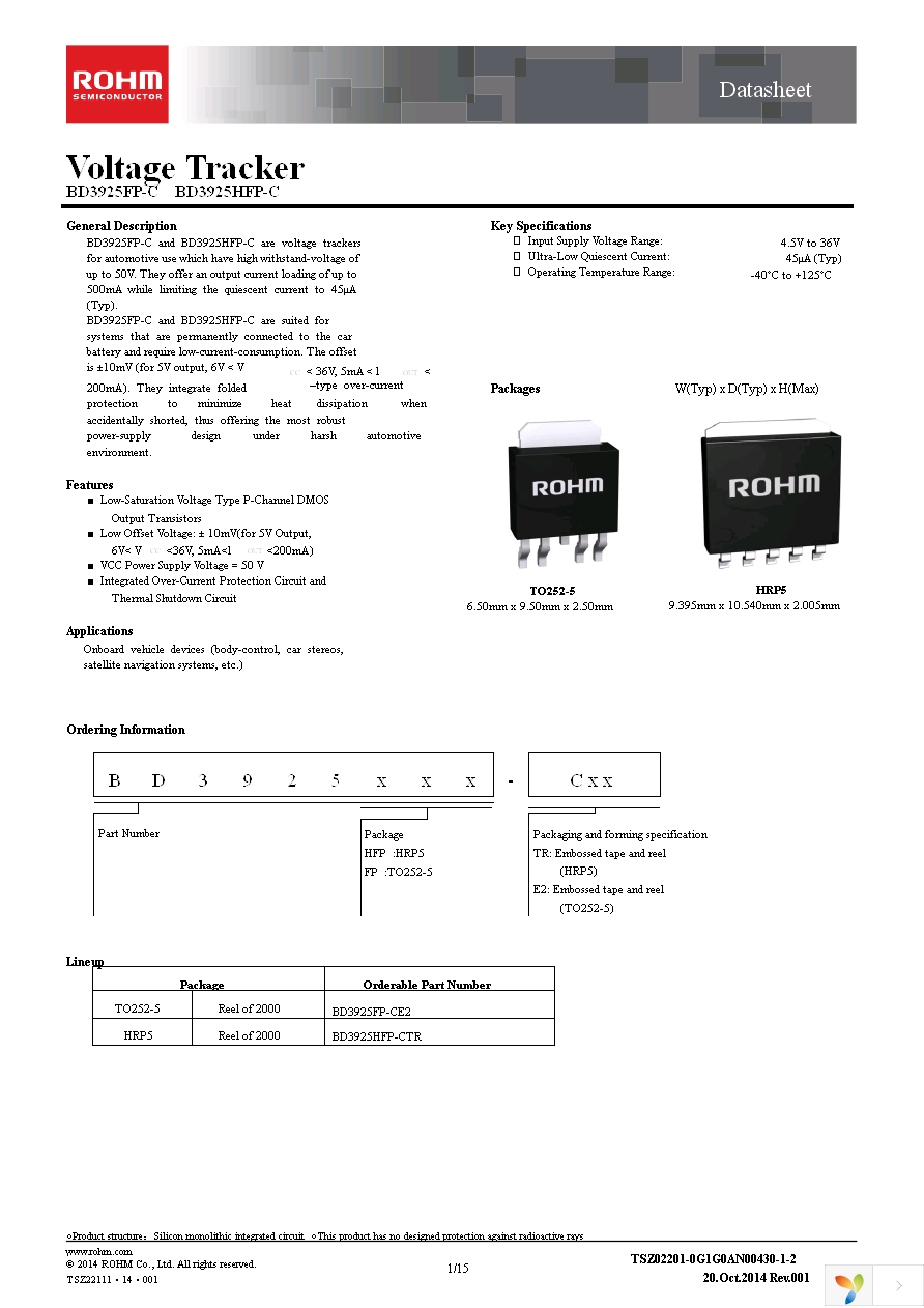 BD3925FP-CE2 Page 1