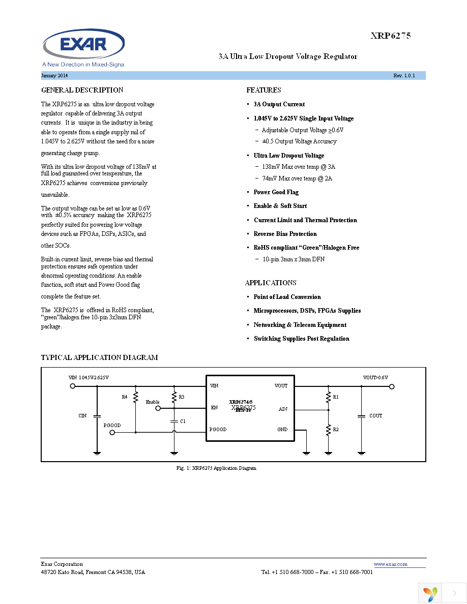 XRP6275EHTR-F Page 1