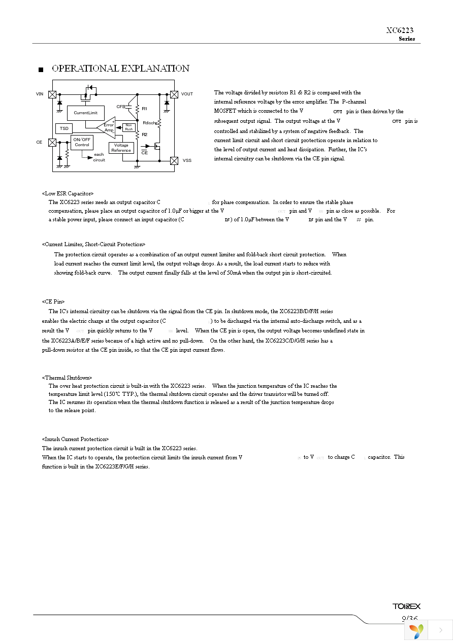 XC6223B3319R-G Page 9