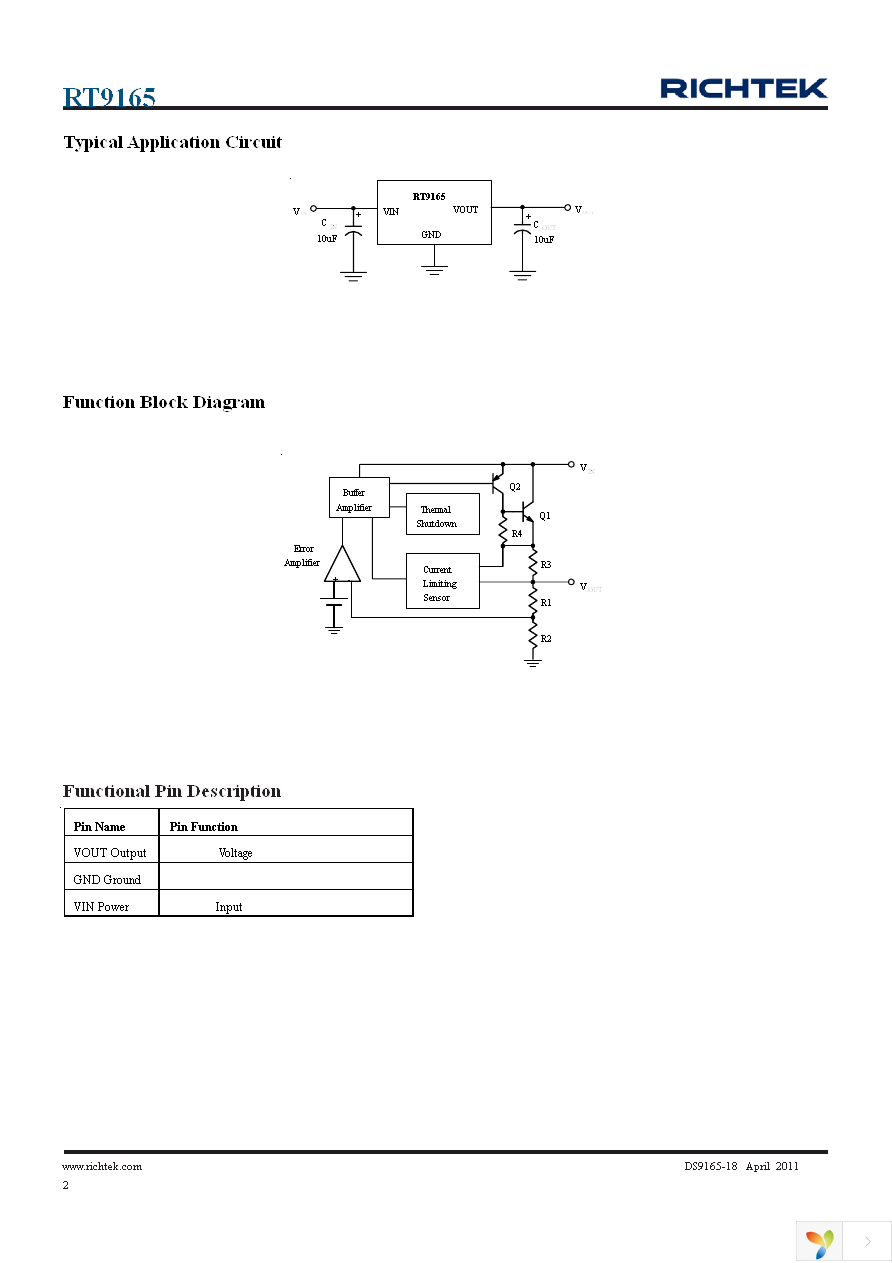 RT9165GX Page 2