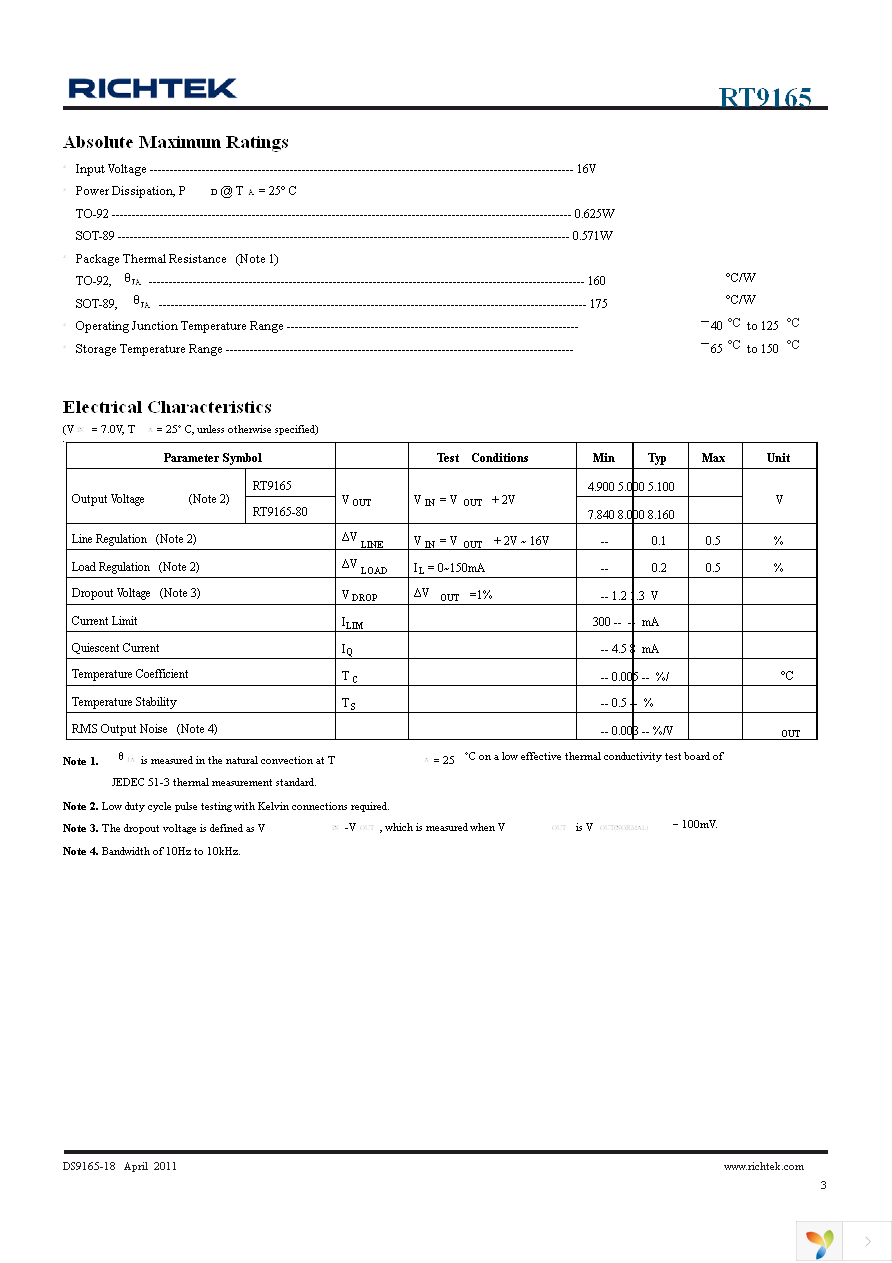 RT9165GX Page 3