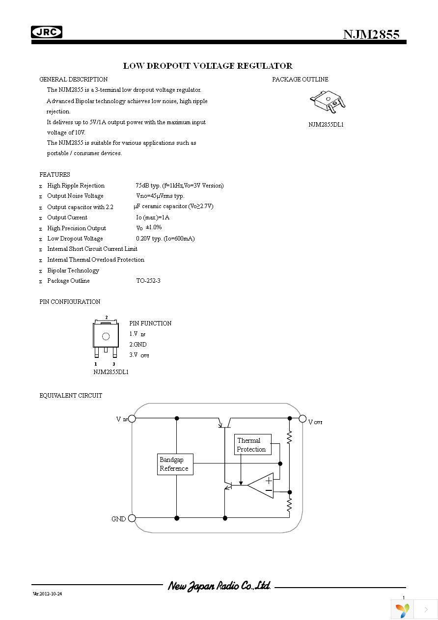 NJM2855DL1-05-TE1 Page 1