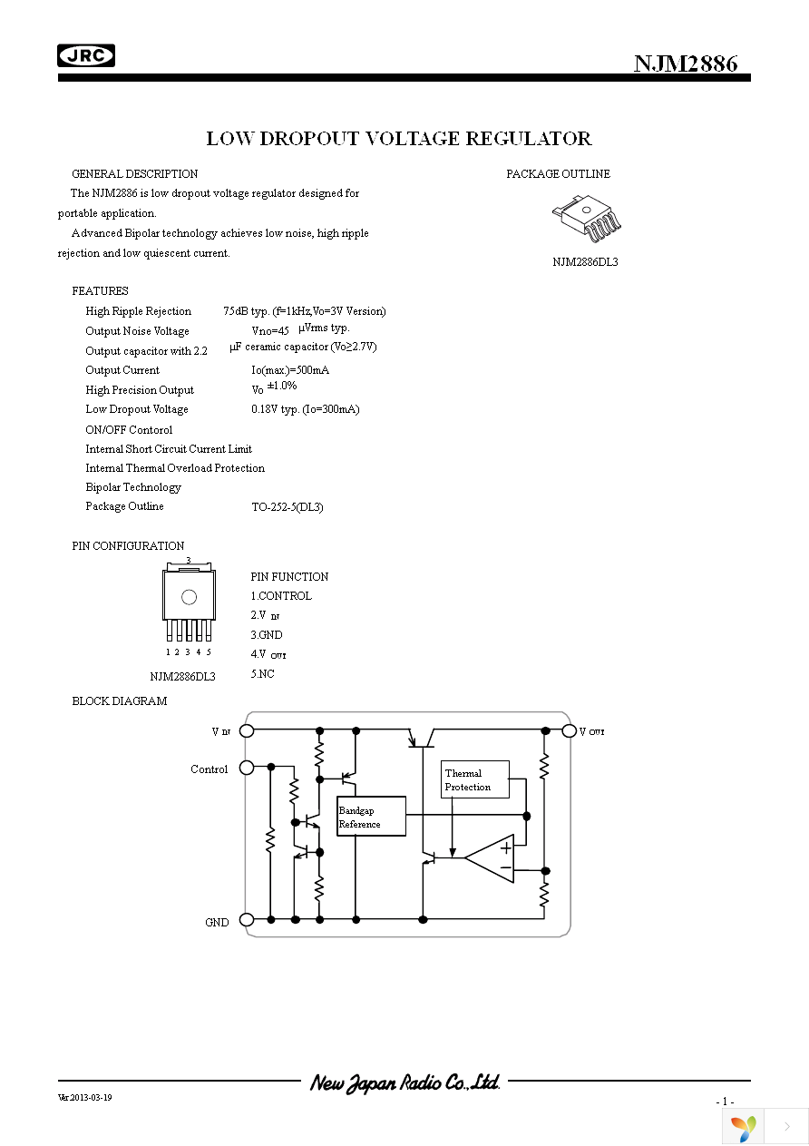 NJM2886DL2-33-TE1 Page 1