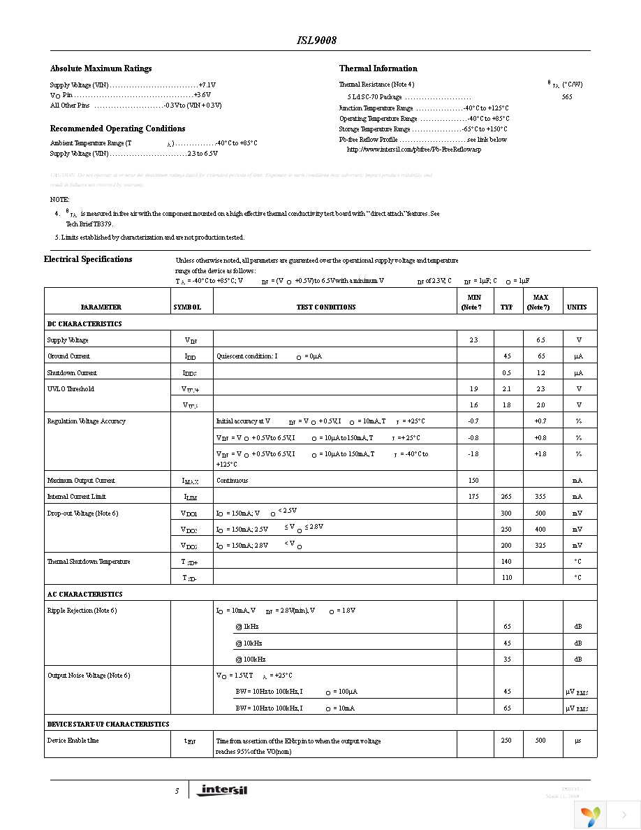 ISL9008IENZ-T Page 3