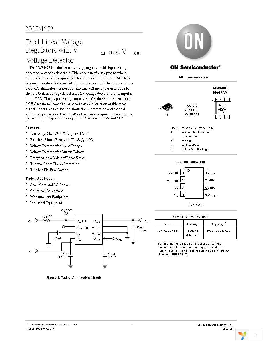 NCP4672DR2G Page 1