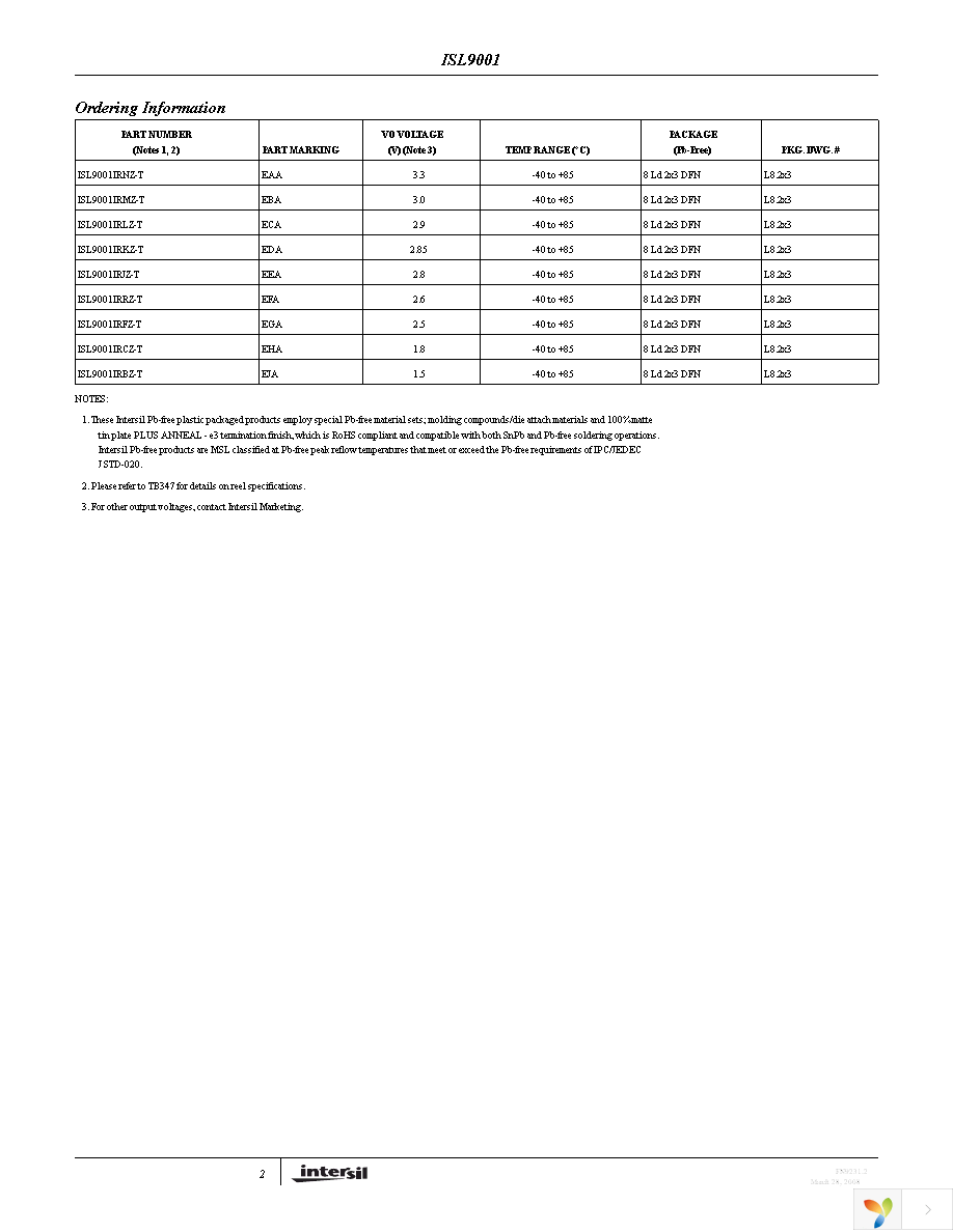 ISL9001IRNZ-T Page 2