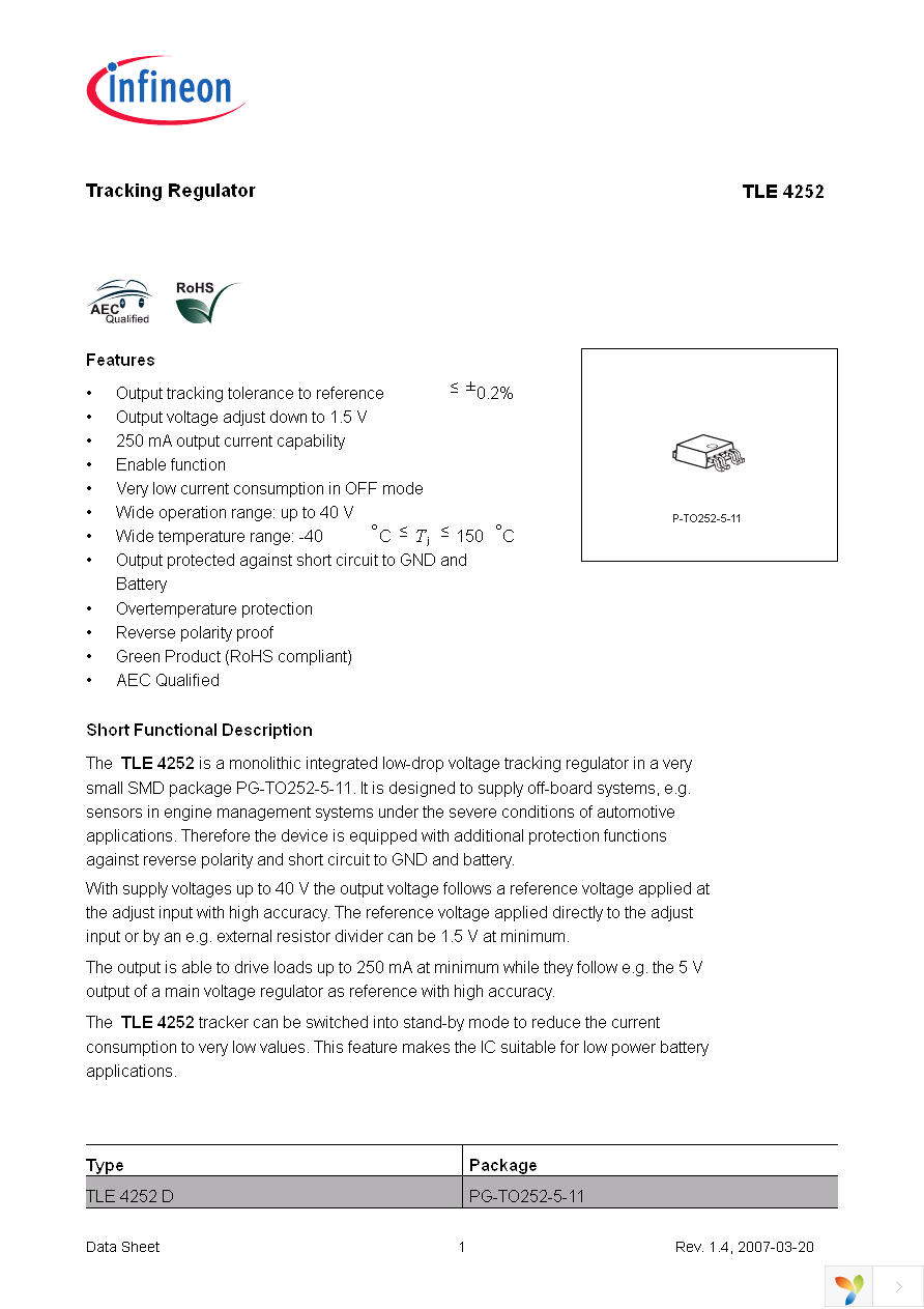 TLE4252D Page 1