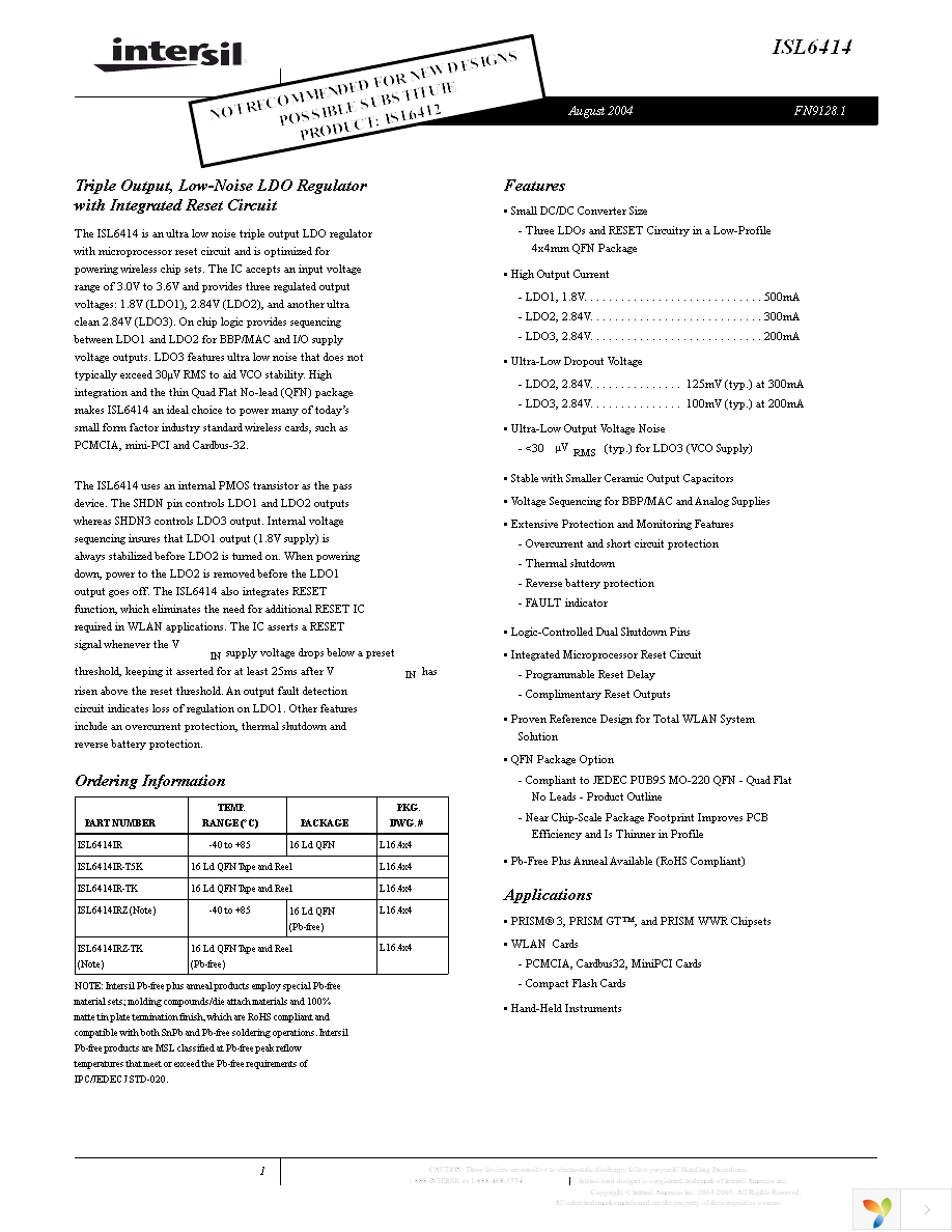 ISL6414IRZ-TK Page 1