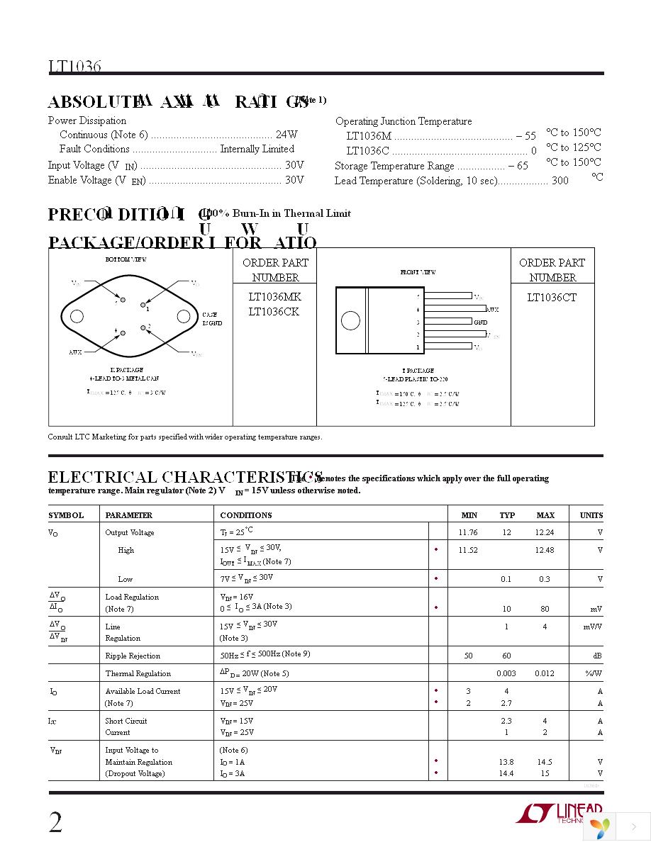 LT1036CT Page 2