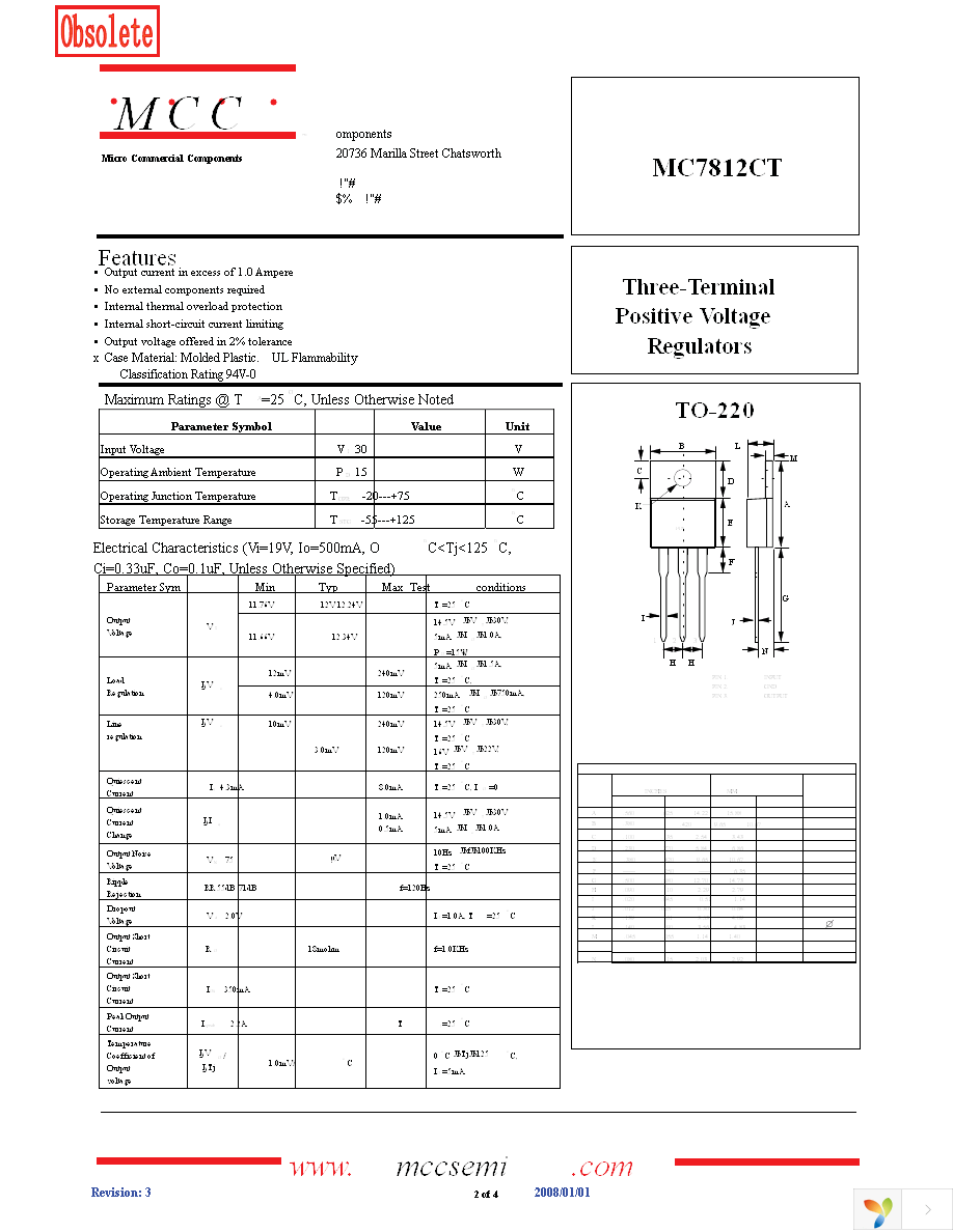 MC7812CT-BP Page 1