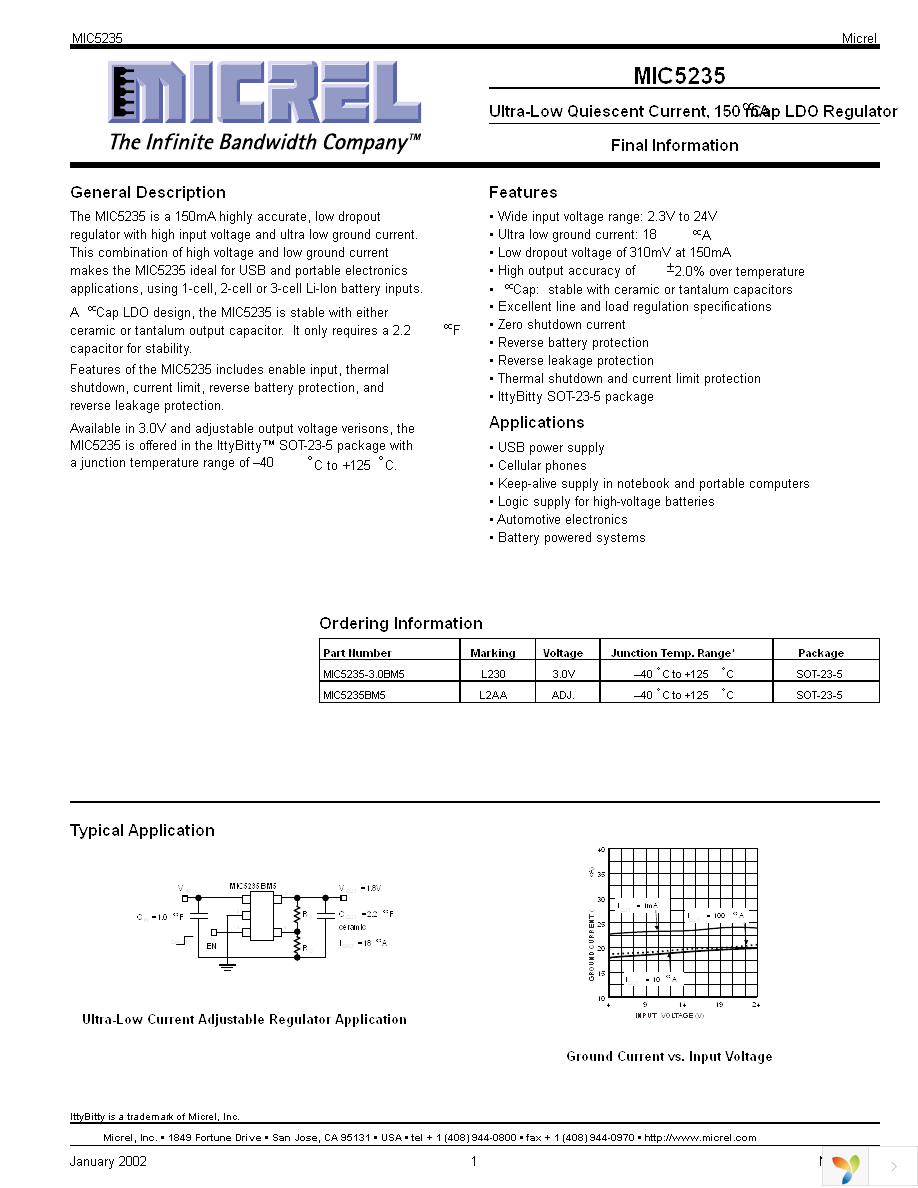 MIC5235BM Page 1