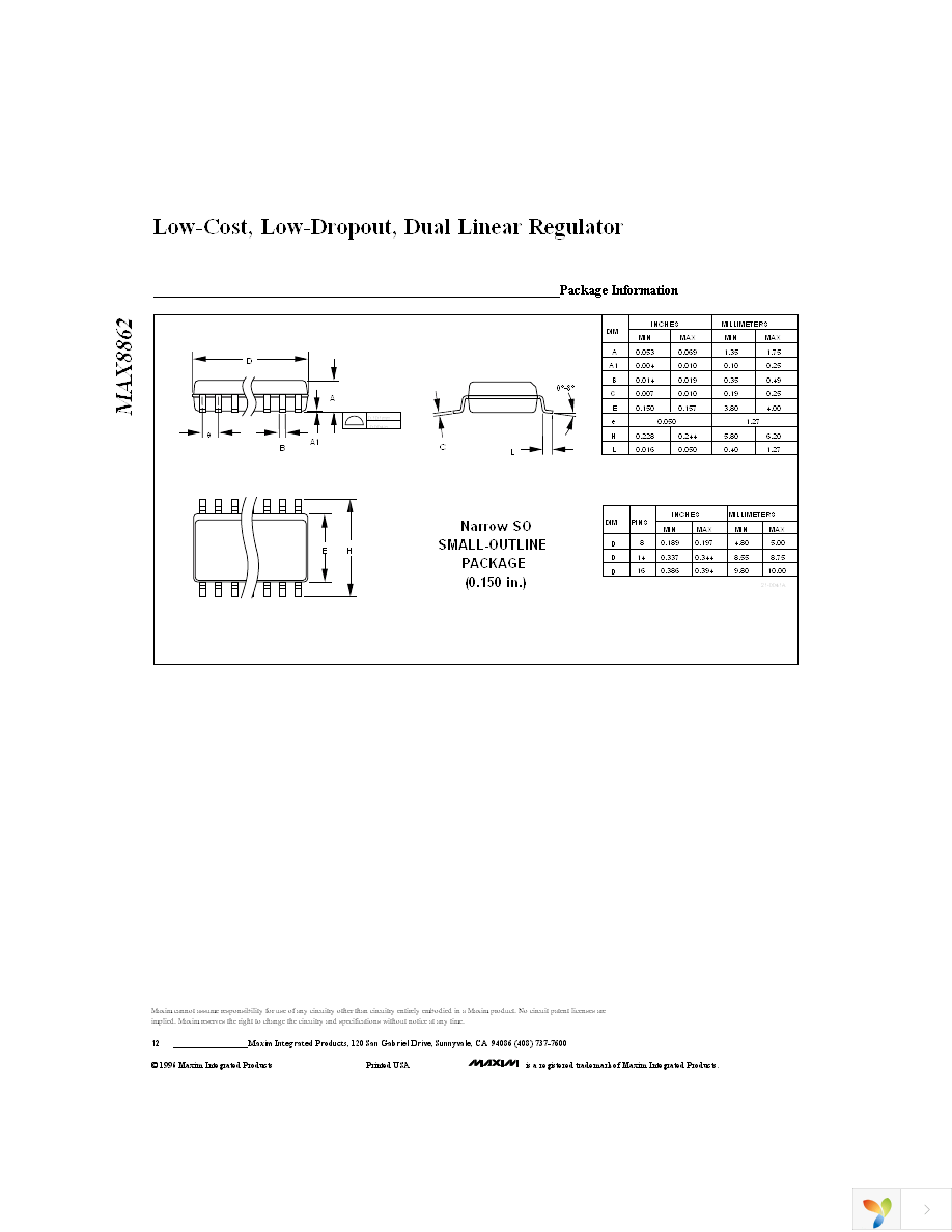 MAX8862LESE+ Page 12