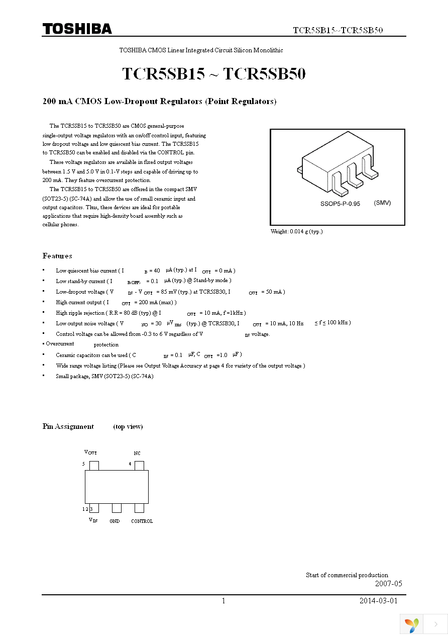 TCR5SB18A(T5L,F,T) Page 1