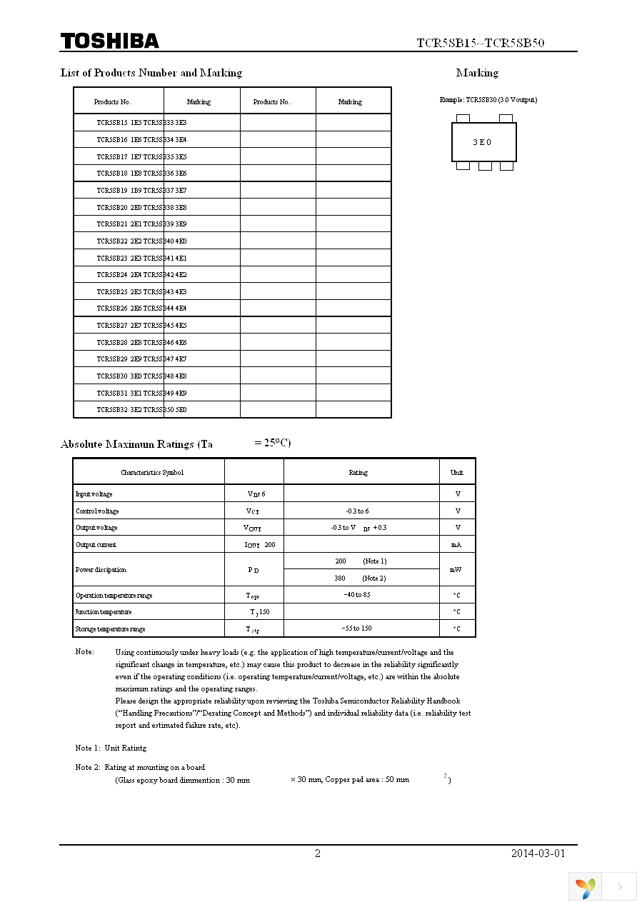 TCR5SB18A(T5L,F,T) Page 2