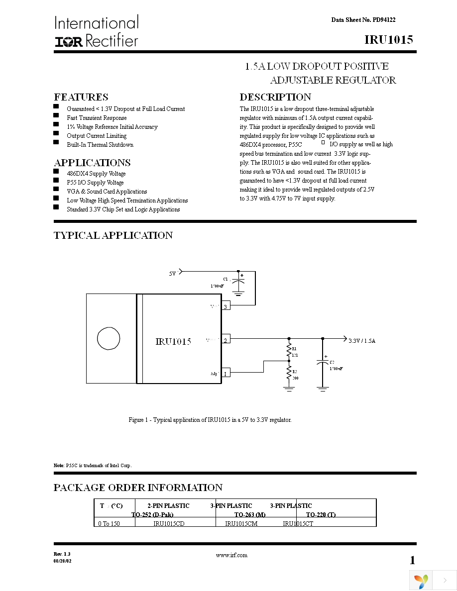 IRU1015CD Page 1