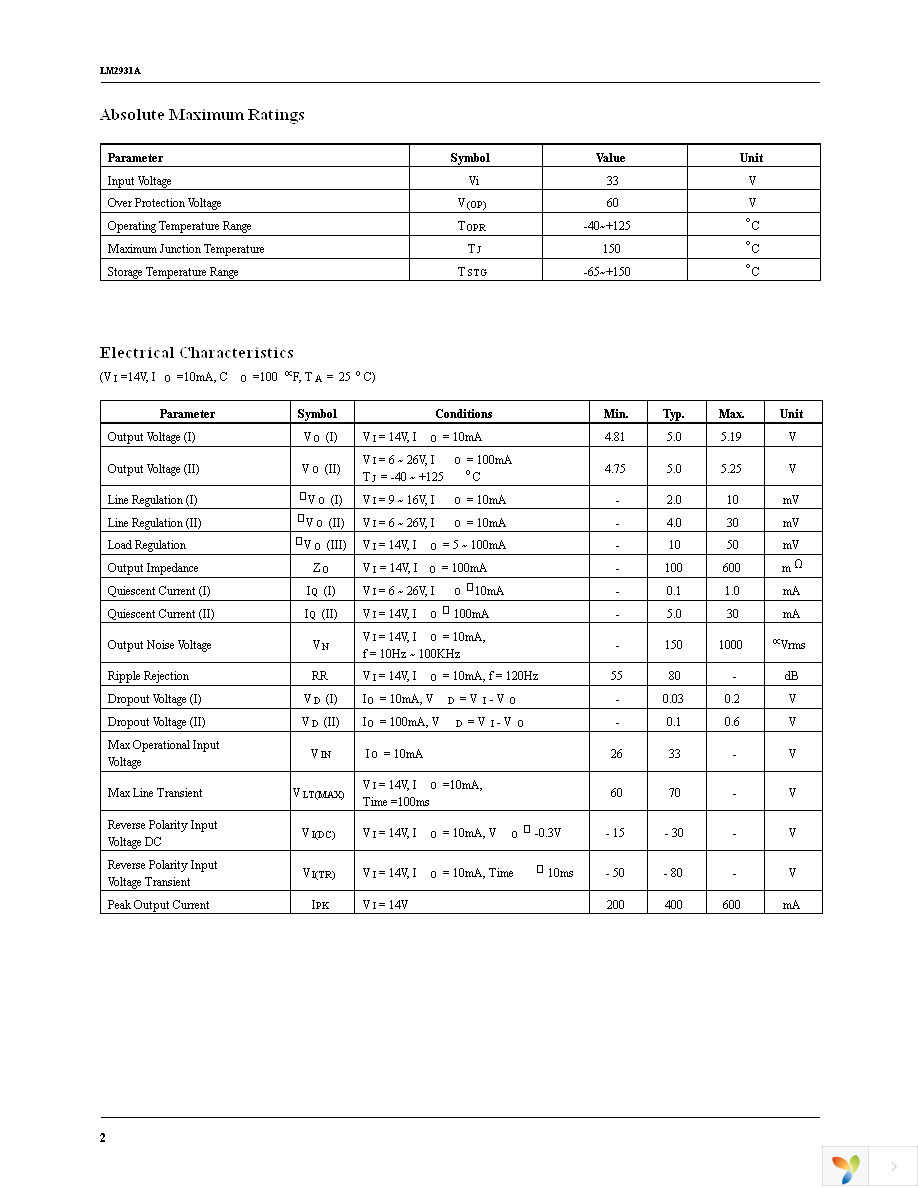 LM2931AZ5 Page 2