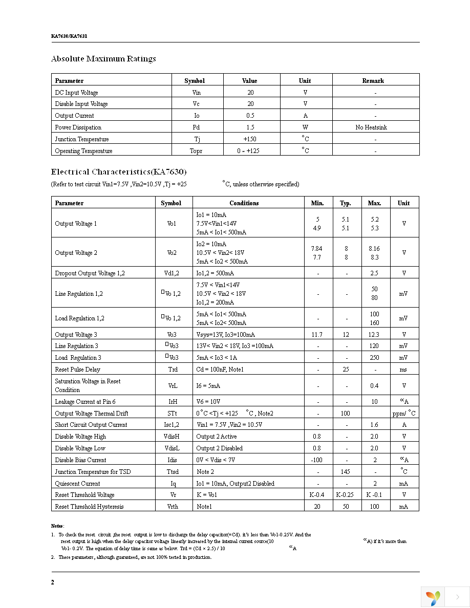 KA7630TS Page 2