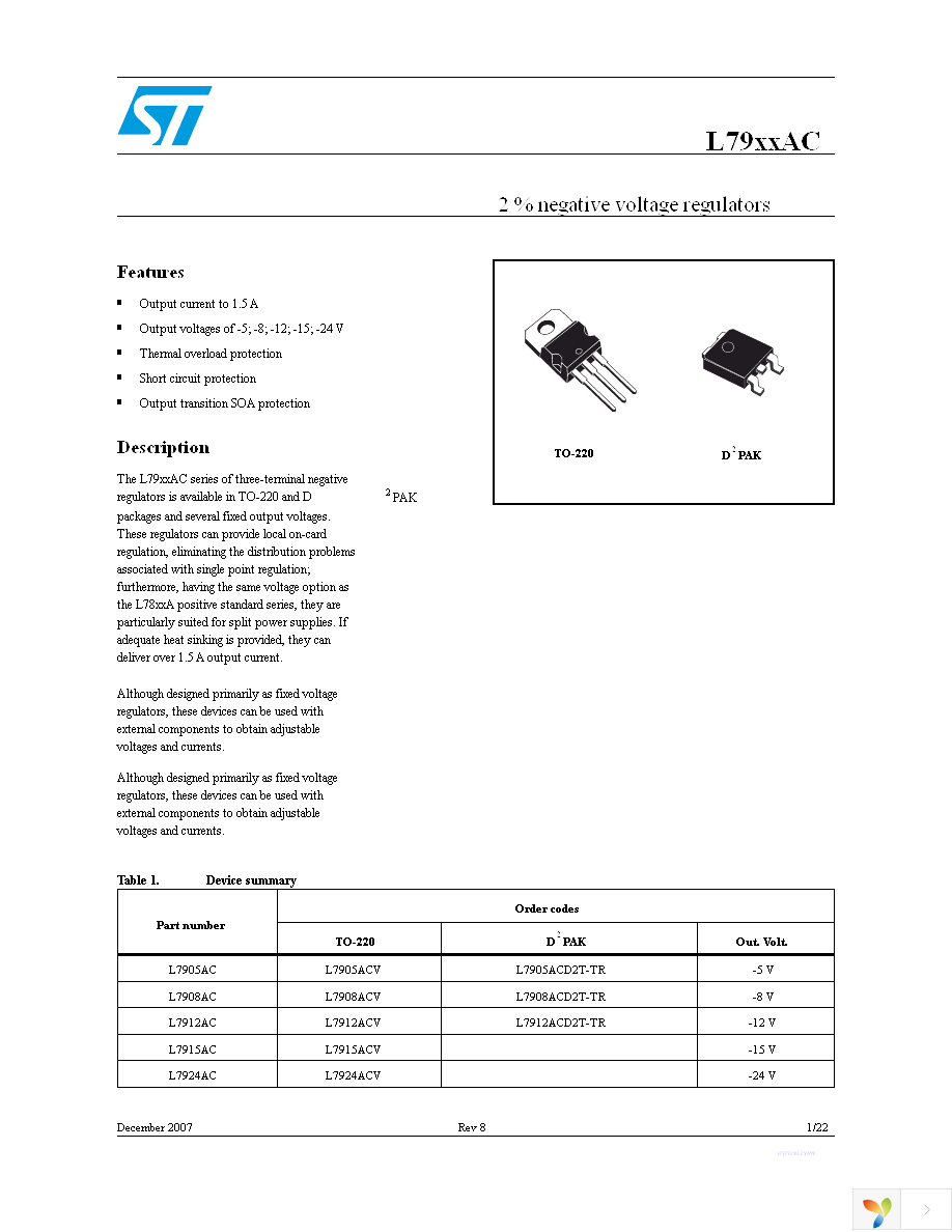 L7908ACD2T-TR Page 1